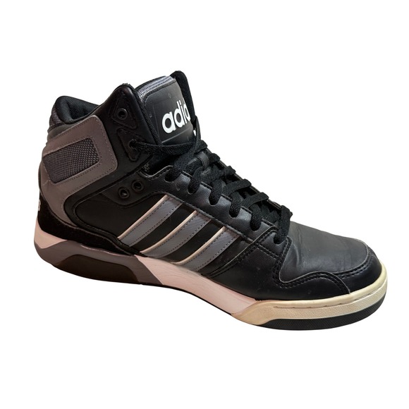 Adidas Neo Men's High Top Sneakers Black Gray Cloudfoam Sz 10.5 Art B74605 - Picture 5 of 7